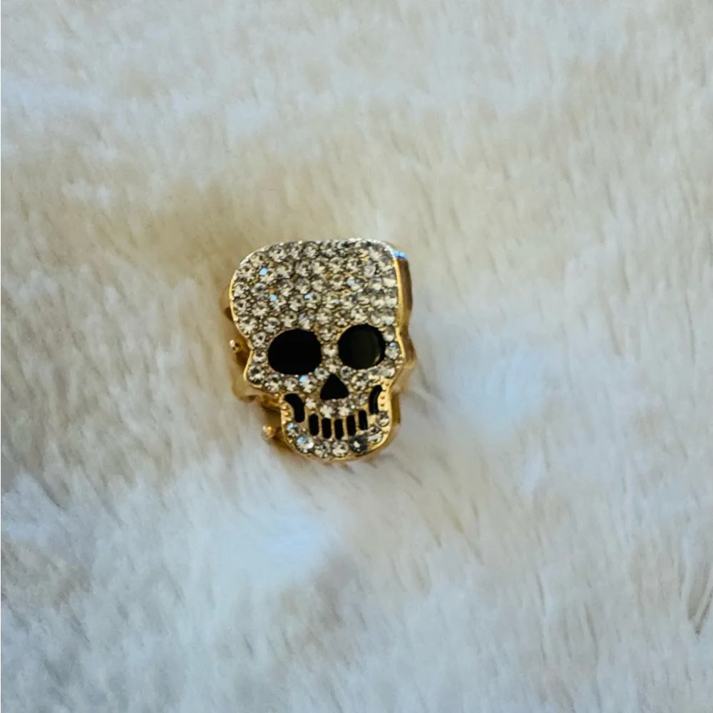 Gold and Silver Skull Hair Clip